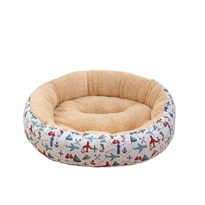 China New Style Durable Soft Breathable Pet Beds Cat Nest Sofa Washable Rounded Luxury Warm Pet Bed for sale