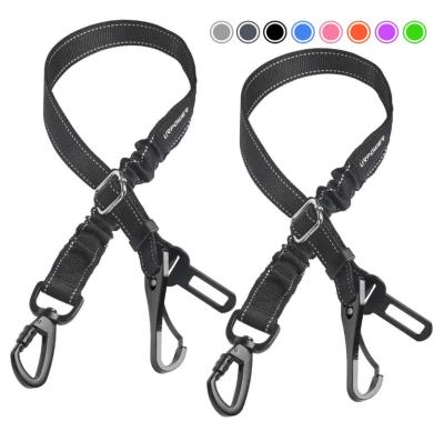 China Travel Pet Car Accessories 2 Packs OEM Adjustable Docking Seat Belt Car Cat Dog Length for sale