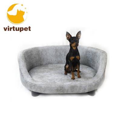 China Luxury Non-slip and Waterproof Breathable Leather Pet Bed for Dogs and Cats Ultra Soft Sofa Removable Pet Cool Bed for sale