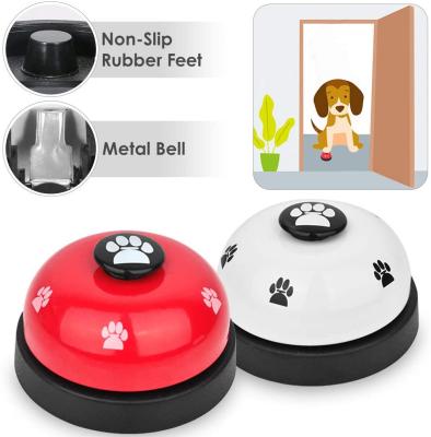 China Durable Pet Doorbell Metal Bell Dog Training With Non Skid Bottoms Puppy Rubber Door Bell For Potty Training for sale