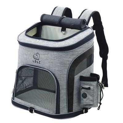 China Breathable Pet Carrier Backpack for Puppies Kitten Airline Approved Ventilated 4 Way Entry Safety and Soft Back Support Pod Carrier for sale