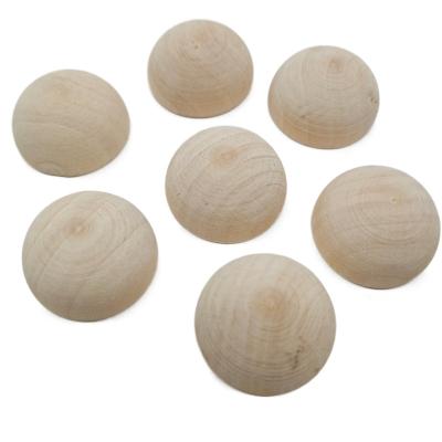 China Eco-Freindly Wholesale Paint Art Crafts Natural Unfinished Solid Half Mini Wood Beads for sale