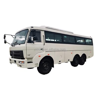 China Multifunctional 6x6 Off Road Bus Dongfeng 190hp 30 Seater with Manual Transmission Type for sale