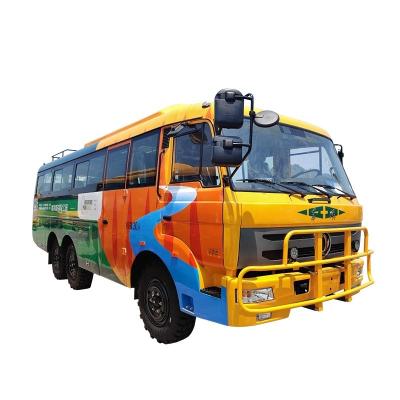 China Sale 6X6 Off-Road 25-30 Seats Luxury Passenger Bus with Left Drive 130hp Horsepower for sale