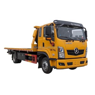 China Model 2022 Manual Transmission Diesel Cab Rollback Flatbed Winch Tow Truck Made in PRC for sale