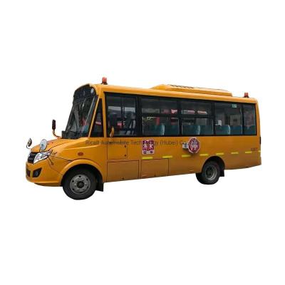 China 4X2 Manual Transmission 5m Long Nose Yellow School Bus for Children's Transportation for sale