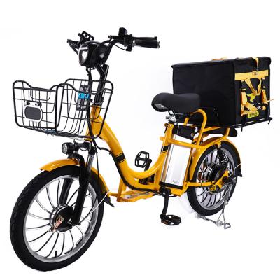 China 2022 Aluminum Alloy New Arrival Powerful Electric Cargo Bike 48v 750w 30ah Dual Battery Long Range Food Delivery Electric Bicycle e Bike for sale