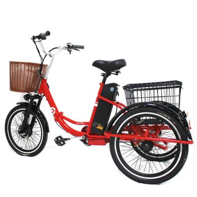 China 2020 popular 20 inch aluminum alloy electric tricycles, basket two closed tricycle electric tricycles, 3 wheel cargo tricycle electric tricycle for sale