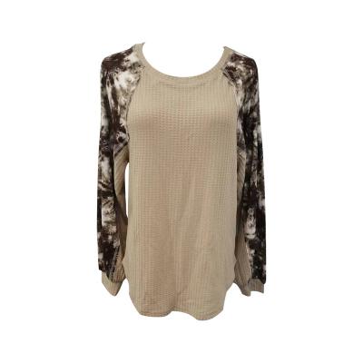 China Autumn Winter Camouflage Leopard Print O-neck T-shirt Sweater Anti-Shrink Long Sleeve Round Shirts Loose Shirts for sale