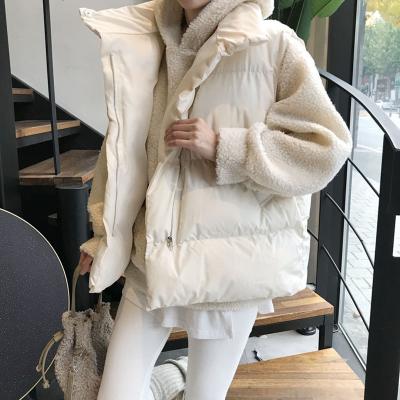 China BY011 2021 Fashionable Clothes Turtle Neck Female Warm Winter Down Vest Sleeveless Coats With Pockets for sale