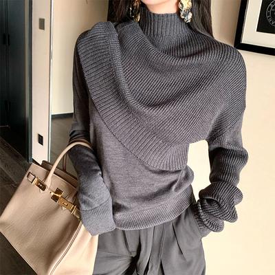 China Anti-wrinkle original design fashion sweater college Harajuku style sweater irregular knitting uniform coat 5086 for sale