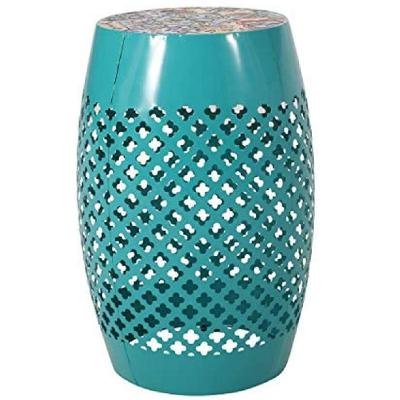 China Modern Adjustable Green Home Exterior Lace Cut Side Table (Waist) With Tile Top for sale