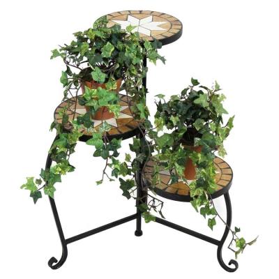 China Modern Home Room Metal Plant Stand Black Metal Plant Rack Home Stand Flower Pot for Garden for sale