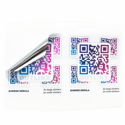 China Custom 3D Anti-Counterfeit Security QR Code Sticker for sale