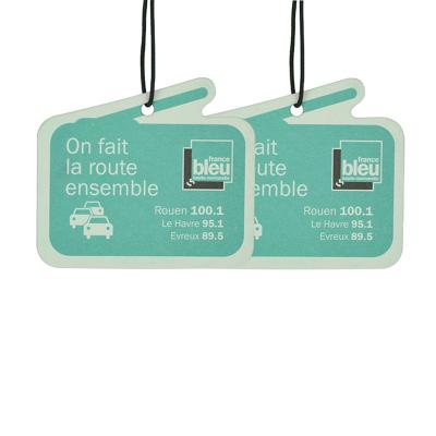 China New Design Eco-friendly Custom Empty Square Air Freshener Scented Scented Paper Card For Car Decor for sale