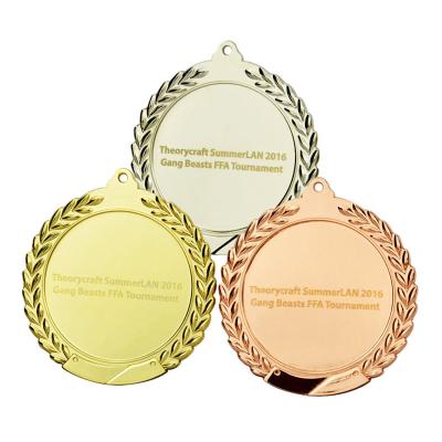 China Europe Promotional Custom Blank Logo 3D Embossed Round Metal Souvenir Sports Marathon Medal for sale