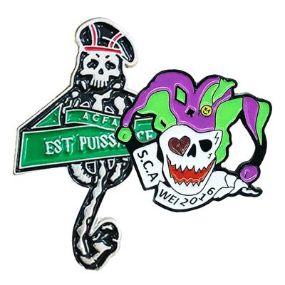 China Europe Wholesale Customized Design Custom Pin Metal Commemorative Hallowmas Pin Badge for sale