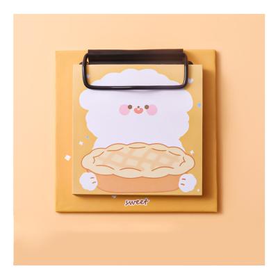 China Korean cute creative loose-leaf cartoon memo pad clips to organize, reusable printed lovely children's note paper wholesale for sale