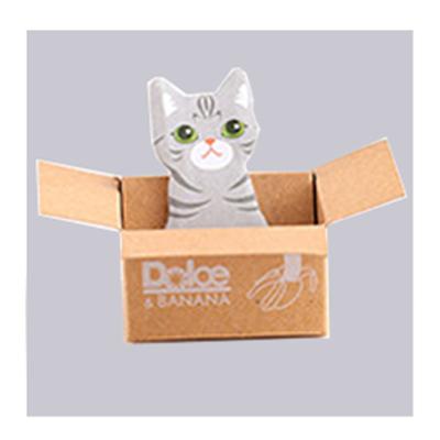 China Kawaii Self Adhesive Mini Creative Dog Kitty n Times Paper Sticky Notes, Cat Promotional Printed Shapes Memo Eco-Friendly Box for sale