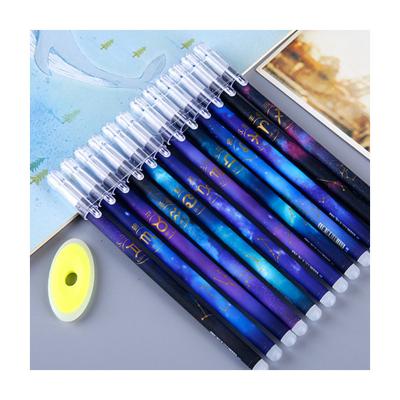 China Hot Selling Normal Blue Purple Black Gel Pens, New Design 12pcs Blue Ink Black Erasable Neutral Pen for sale