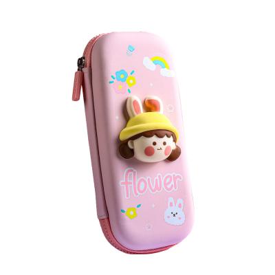 China Wholesale Waterproof Multifunctional Cute Pencil Case For Kids Custom Logo Smooth Zipper Decompression Eva School Pencil Case for sale