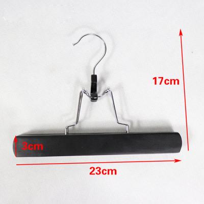 China High Quality Non-slip Black Hair Extension Wrapping Holder Held Wooden Wig Hanger Wig Stands With Mental Hook for sale