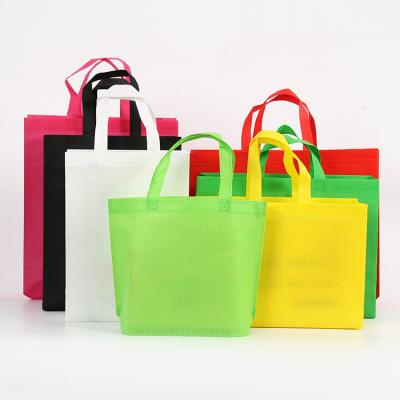 China Recyclable cheap custom logo printed eco non woven reusable promotional non woven bag tote bags for sale