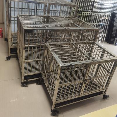 China Breathable Foldable Cages For Cats Dogs With Wheels And Heavy Duty Fodable Cages For Dogs for sale