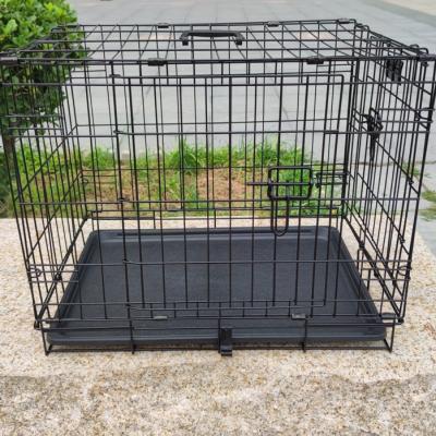 China Folding Metal Pet Crate Dog Crate Breathable Pet Crate Crate And Durable Large Outdoor Folding Dog Cage Crate for sale