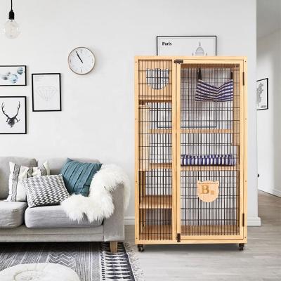 China Breathable Wooden Cages For Cat And Wooden Pet House for sale