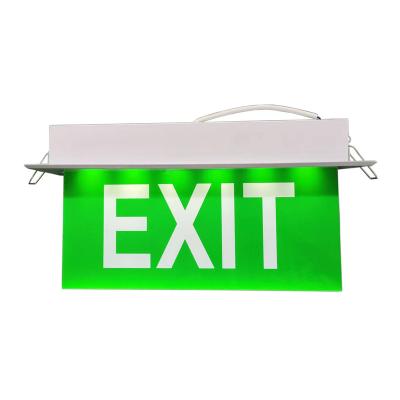 China Emergency Lighting 3W LED Recessed Light Retained Emergency Safety Staircase Exit Sign Enclosed Light 2 Years Warranty for sale