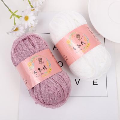 China Wholesale 2021 New Skin Friendly Hand - Woven DIY Hand Knitting Fancy 100% Polyester Yarns Knit Yarn Multicolor Wool Yarn for sale