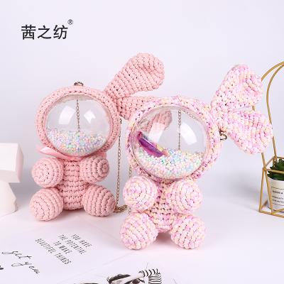 China Bunny Transparent Bag Fashion Direct Handwoven Bag Fashion Factory Supply Diy Handmade Material Bag for sale