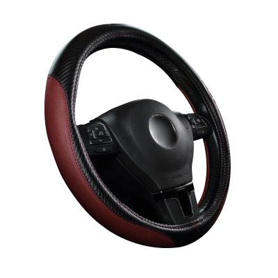 China 15 Inch Sports Car Accessories Steering Wheel Cover Comfortable Durable PVC Leather Car Interior for sale