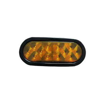 China Oval Amber Auto Turn Signal Indicator 6Inch LED Truck Trailer Warning Lights Turn Signal Lamps for sale