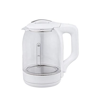 China CE CB 360 Degree Low Rotation 2L Kitchen Automatic Coffee Tea Double Rapid Boil Large Capacity Electric Shut-Off Kettle Glass for sale