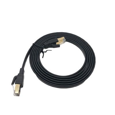 China Telecommunication length RJ45 rj11 connector network cable cat7 8P8C UTP network LAN patch cable customizable flat jumper cable for sale