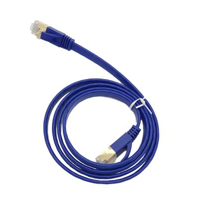 China High Quality RJ45 Telecommunication Cat7 SSTP Since Network Ethernet 25m Cable 32AWG Flat Ethernet Cable For Computer/TV for sale