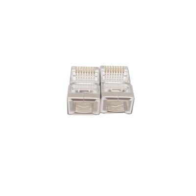 China Microwave STP / FTP Shielded Network Crimp Plug 8p8c Cat7 Rj45 Modular Connector for sale