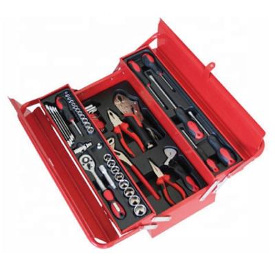 China Home Use 48pcs Combination Tool Kit With Metal Crate Mechanic Tool Kit for sale