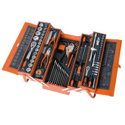 China Workshop 85 Pieces Crate Mechanic Packing Metal Tool Kit Combination for sale