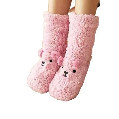 China 2020 Unisex QUICK DRY Fuzzy Fleece Lined Socks Women's Slippers Winter Warm Long Socks for sale