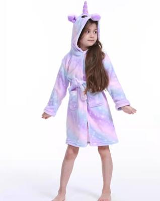 China QUICK DRY Thicken New Pegasus Unicorn Pegasus Bathrobe Cartoon Pajamas Adult Home Service Cute Children Dinosaur One-Piece Animals for sale