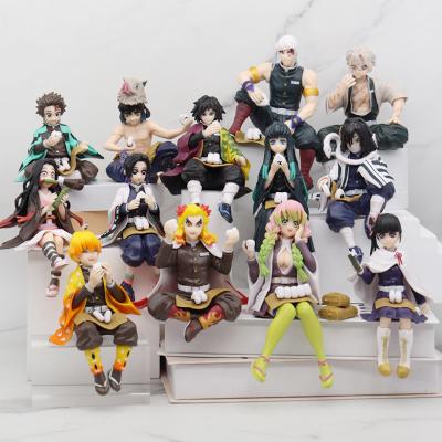 China Fast delivery good selling 13 character anime style character Onigiri series demon slayer figure nezuko mitsuri tanjiro action number toy for sale