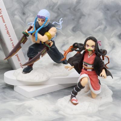 China Fast Delivery Fashion New Products Fighting Version Uzui Tengen Nezuko Anime Demon Slayer Action Figure PVC Model Toy for sale