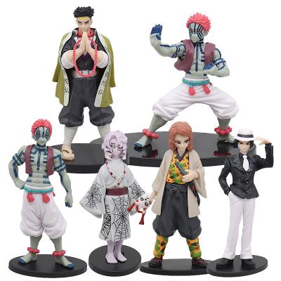 China Fast Delivery 6 Styles Anime Action Number Demon Slayer Kimetsu No Yaiba Figure Muzan Rui Akaza Action Numbers Model Toy for sale