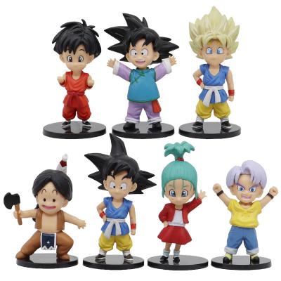 China TOY Popular Anime 12cm Dragon Ball Z Action Figure MODEL Japanese PVC Toys Action Figure 7pcs Set Anime Figure For Kids for sale