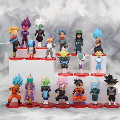 China MODEL TOY Crazy selling japanese anime toys wholesale 18 pieces anime figures dragon ball z figure pvc action number toy for sale