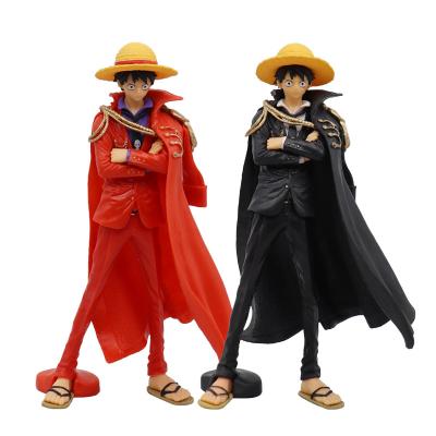 China TOY Factory Competitive price one piece luffy black red coat 26cm stock number Japanese anime MODELS collectible figures for sale