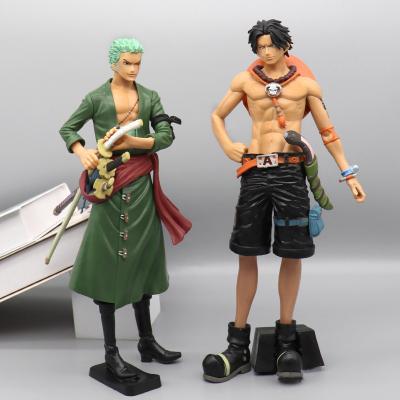 China Fast Delivery 27-28cm PVC Action Figure High Quality Anime Model Toy Roronoa Zoro Portgas D Ace One Piece For Gifts for sale